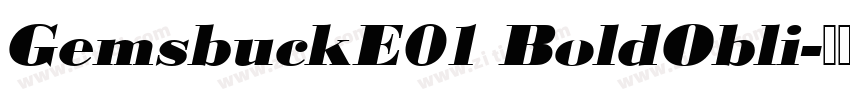 GemsbuckE01 BoldObli字体转换